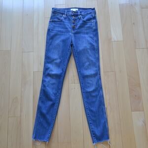 Madewell 10" High Rise Skinny Blue Jeans Size 25